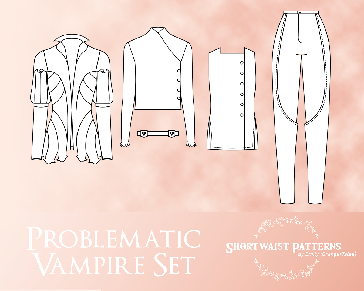 Problematic Vampire Set | PDF Pattern Size 6-30 | Astarion's Gambeson