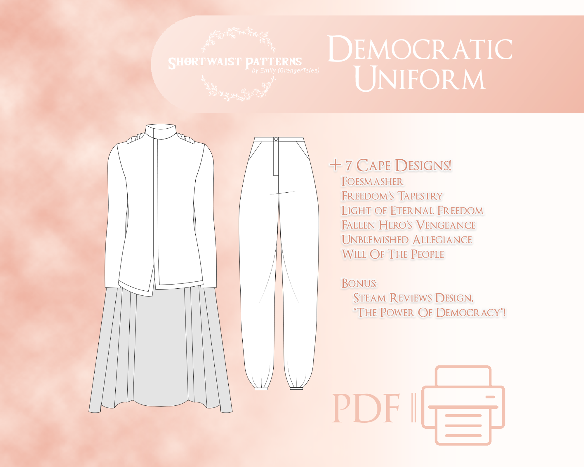 Democratic Uniform | PDF Pattern Sizes 6-30 – Shortwaist Patterns