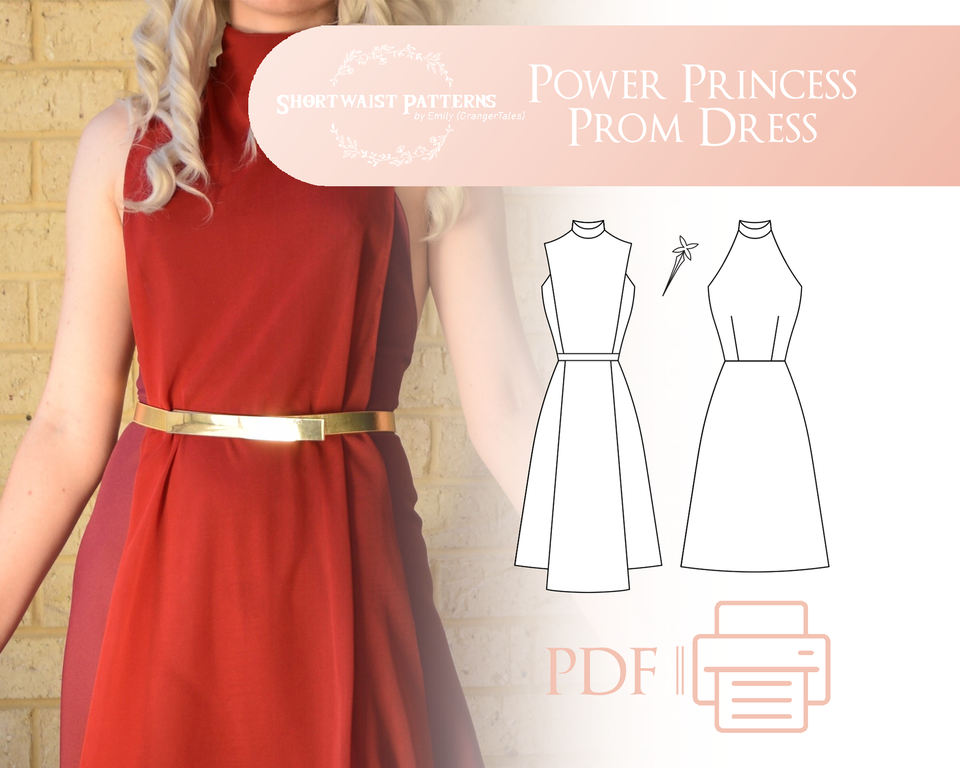 Power Princess Prom Dress | PDF Pattern Sizes 6-30 Shortwaist Patterns Power Princess Prom Dress | PDF Pattern Sizes 6-30 Shortwaist Patterns