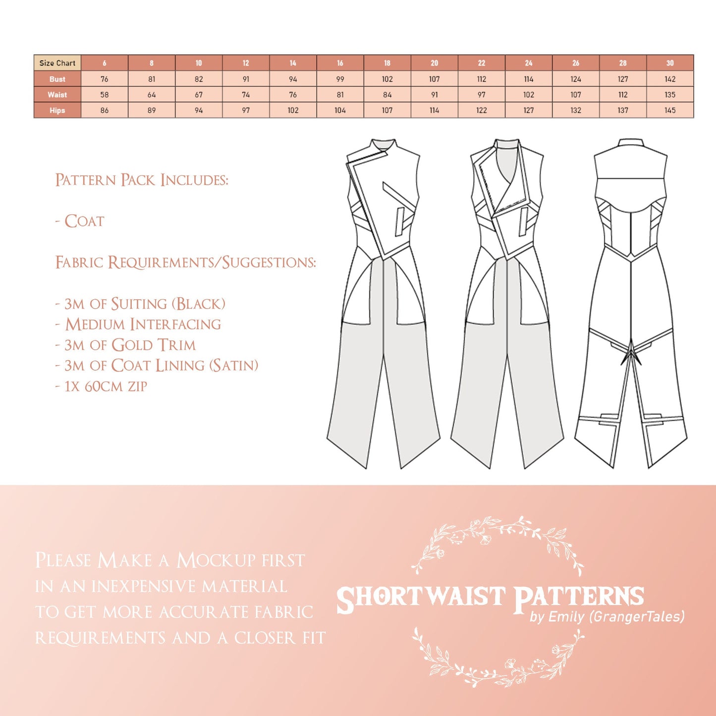 Southern Gangster | Coat Pattern | Size 16 Only