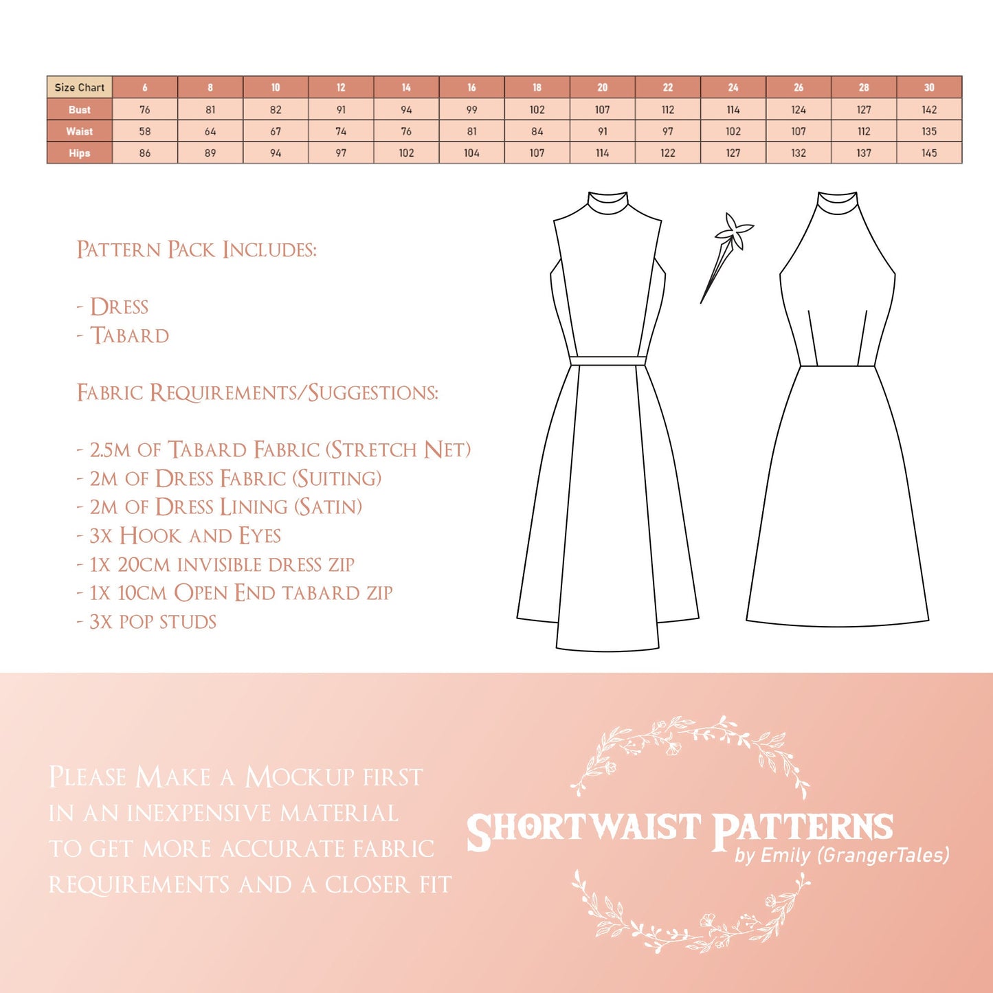 Power Princess Prom Dress | PDF Pattern Sizes 6-30