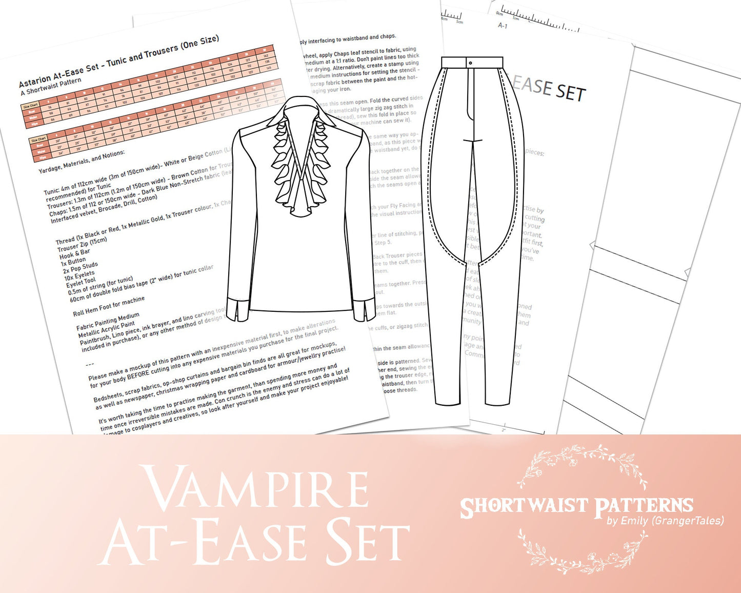 Vampire At-Ease Set | PDF Pattern Size 6-30