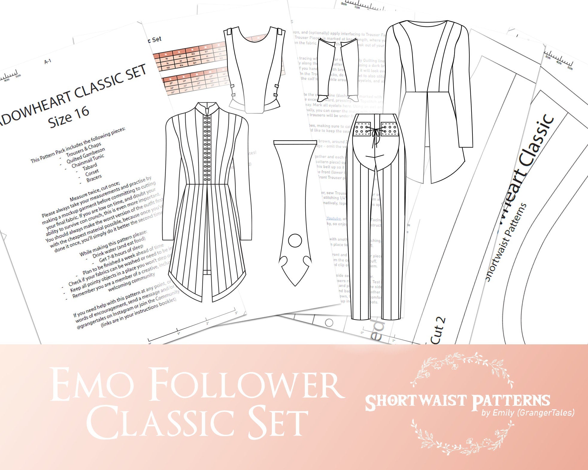 Emo Follower Classic Set Pattern | PDF Pattern Sizes 6-30 – Shortwaist ...